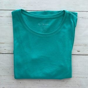 Chico’s Teal Round Neck Soft Tee